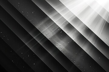 White background with diagonal lines and light rays