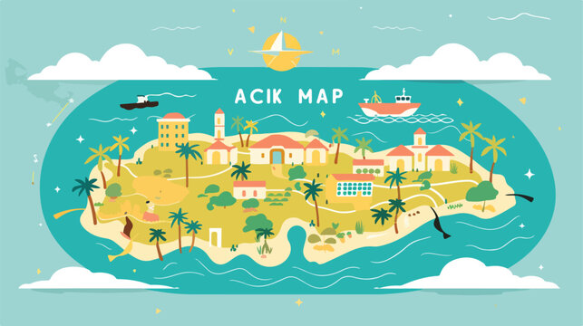 Aruba map icon vector illustration design 2d flat c