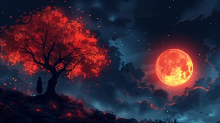 Obraz na płótnie Canvas Lunar Serenity