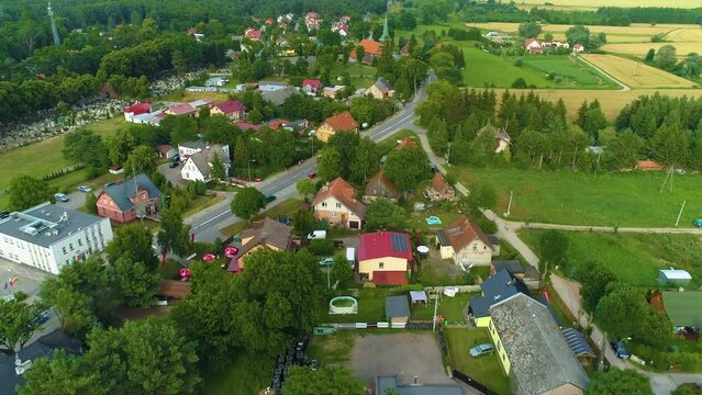 Beautiful Landscape Stegna Piekny Krajobraz Aerial View Poland