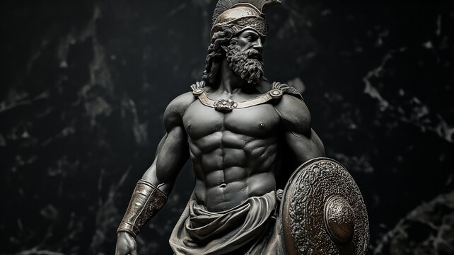 mythological gods and heroes from ancient times, sculptures 