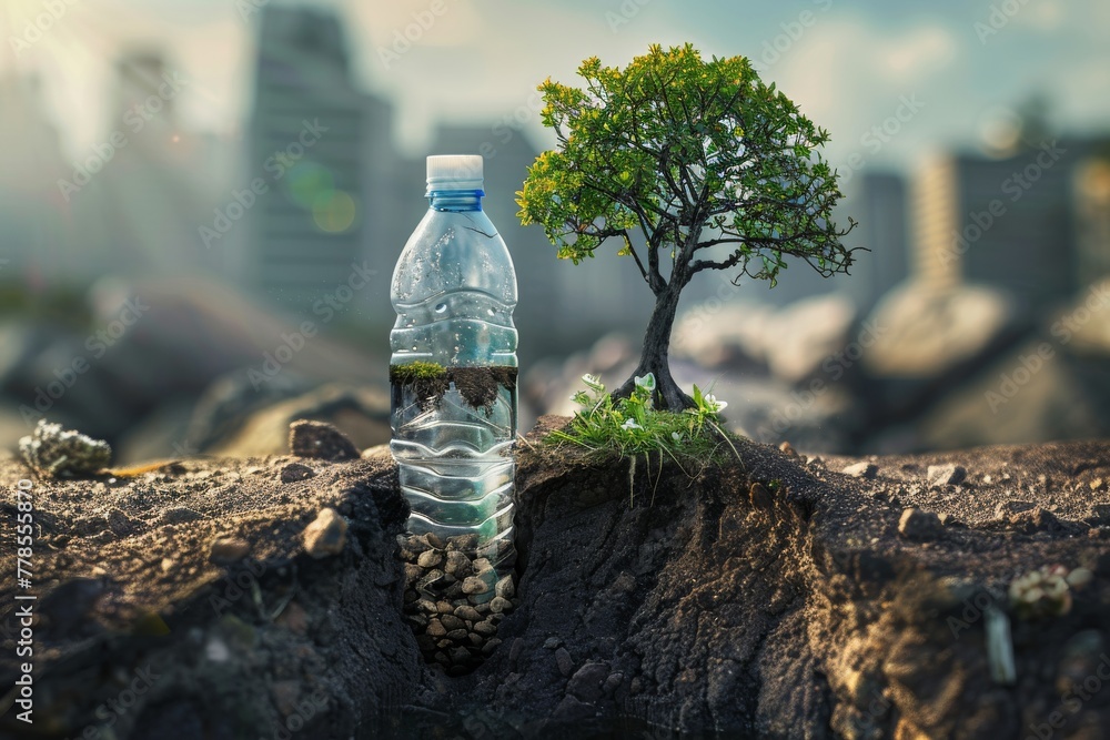 Poster enhancing eco-friendly practices in waste management: strategies for effective recycling and green t