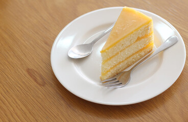 Orange cake at the coffee shop