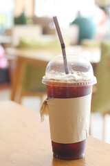 Iced Americano at the coffee shop