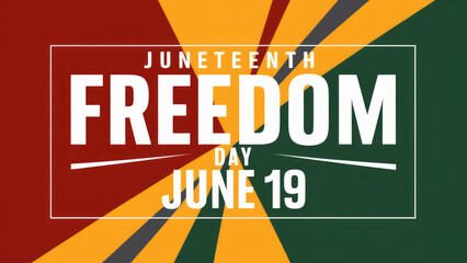 Juneteenth Freedom Day Celebration Banner, Emancipation Day
