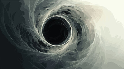 Abstract fractal background Black Hole