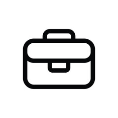 Simple Briefcase line icon isolated on a white background	