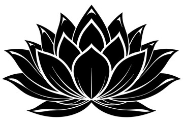 lotus-flower-seen-from-the-front vector illustration 