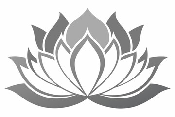 lotus-flower-seen-from-the-front vector illustration 