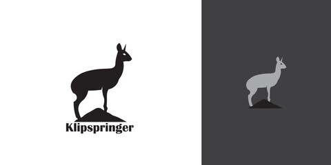Klipspringer animal logo design, suitable for your business.