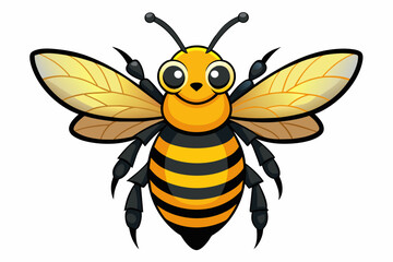 bee-on-white-background--vector-illustration