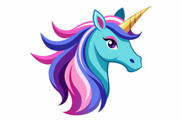 unicorn-head--white-background-vector-illustration