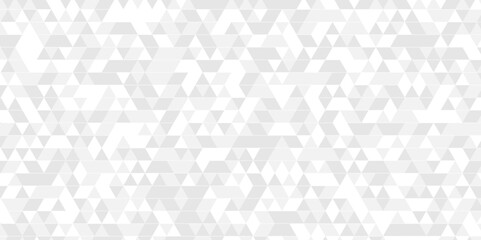 Vector geometric seamless technology gray and white triangle background. Abstract digital grid light pattern gray or white Polygon Mosaic triangle Background, business and corporate background.
