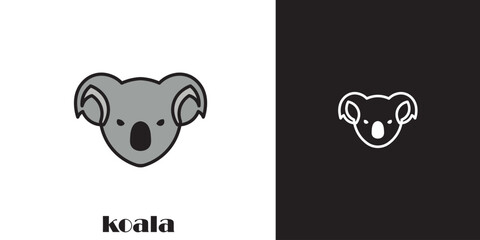 Koala head logo design