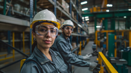 Diverse Warehouse Staff Loading, Sorting, and Managing Inventory in a Spacious Storage Facility : Man and Woman Teamwork in Logistics.