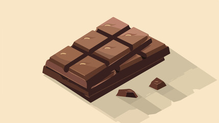 Chocolate flat icon illustration vector graphic 2d