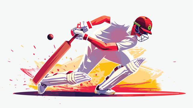 Cricket vector icon illustration simple design 2d f