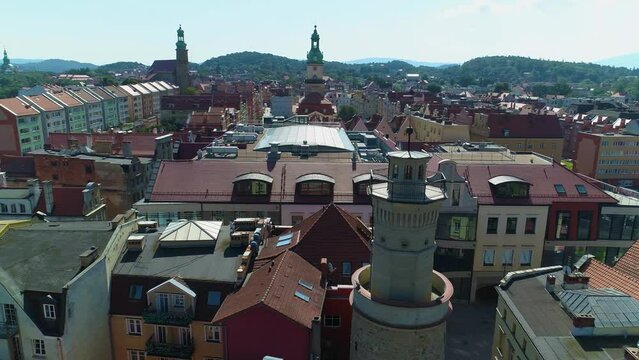 Old Town Market Jelenia Gora Ratusz Rynek Aerial View Poland