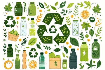 Incorporate Green Motifs into Your Branding: Our Icon Designs Foster Sustainable Agriculture, Recycling Efforts, and Environmental Advocacy – A Must-Have for Every Eco-Friendly Business