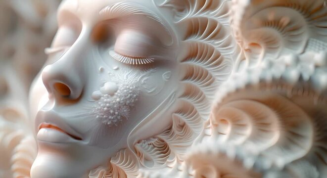 Ears formed by seashell curves, natural acoustics