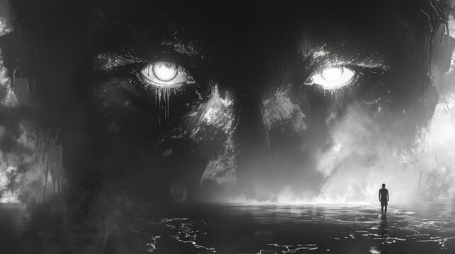 Gaze of the Abyss in Monochrome