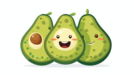 Cute guacamole icon illustration vector graphic 2d