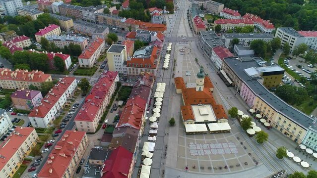 Old Town Rynek Kosciuszki Square Bialystok Aerial View Poland