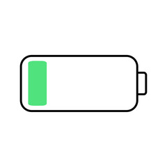 Simple low battery outline icon