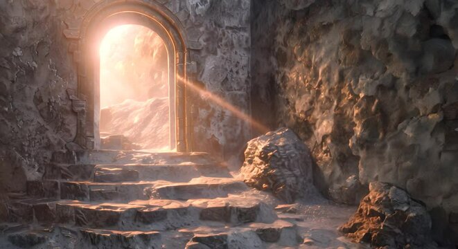 Backdoor entry in a secure system, 3D illustration of a secret pathway,