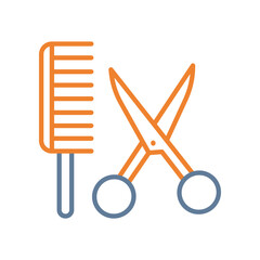 Hairdresser Line Two Color Icon