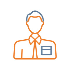 Businessman Line Two Color Icon