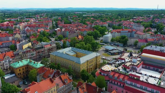 Panorama Hotel Houses Legnica Aerial View Poland