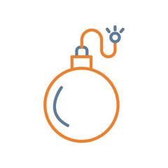 Bomb Line Two Color Icon