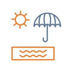 Beach Line Two Color Icon