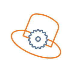 Pamela hat Line Two Color Icon