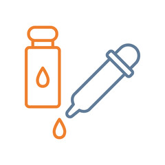 Eye Drops Line Two Color Icon