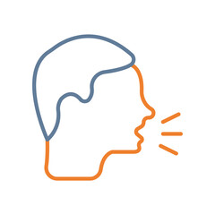 Cough Line Two Color Icon