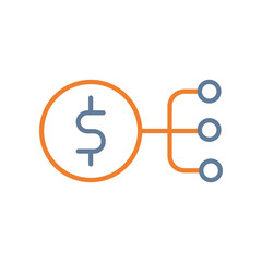 Budget Breakdown Line Two Color Icon