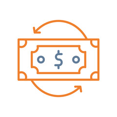 Cash Flow Line Two Color Icon
