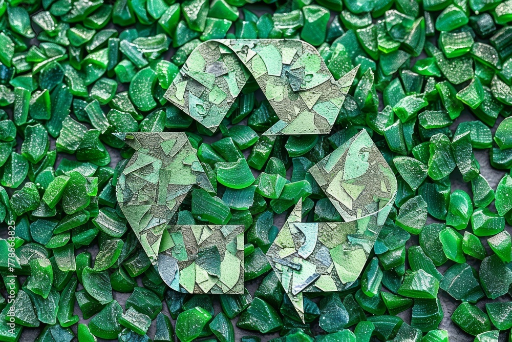 Aufkleber enhancing waste hierarchy with green recycling initiatives: implementing sustainable practices and t