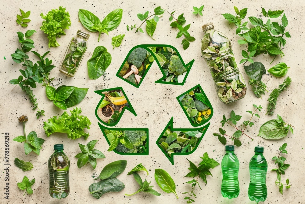 Aufkleber maximizing waste minimization with sustainable recycling: implementing eco-friendly practices and ad