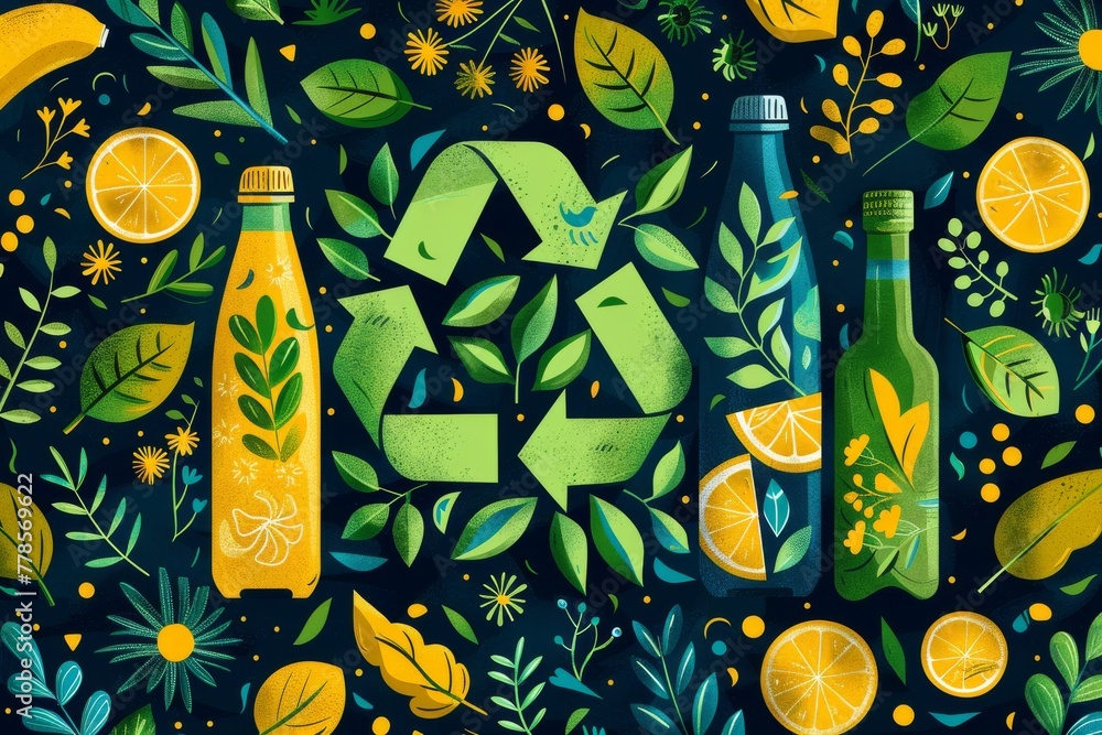 Aufkleber maximizing environmental awareness in recycling: implementing advanced technologies and sustainable 