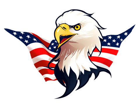 Majestic Eagle: USA Flag Logo Design
