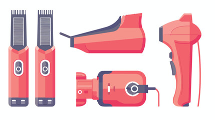 Electric clippers vector icon illustration template - obrazy, fototapety, plakaty