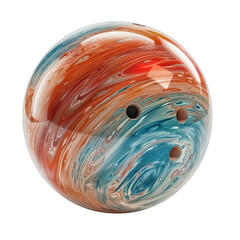Bowling ball isolated on transparent background. Classic sports equipment for bowling enthusiasts - obrazy, fototapety, plakaty