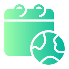 earth day gradient icon