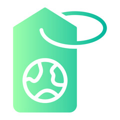 eco tag gradient icon