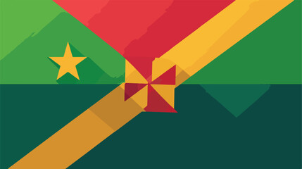 Grenada flag icon vector illustration design 2d fla - obrazy, fototapety, plakaty