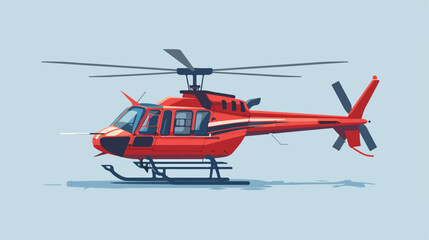 Helicopter aircraft vehicle symbol flat 2d flat car