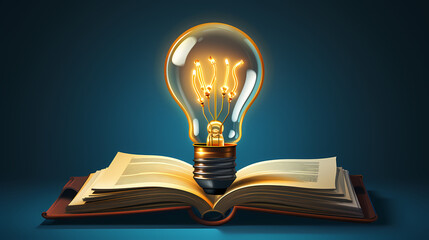 Turn on the glowing light bulb in the book